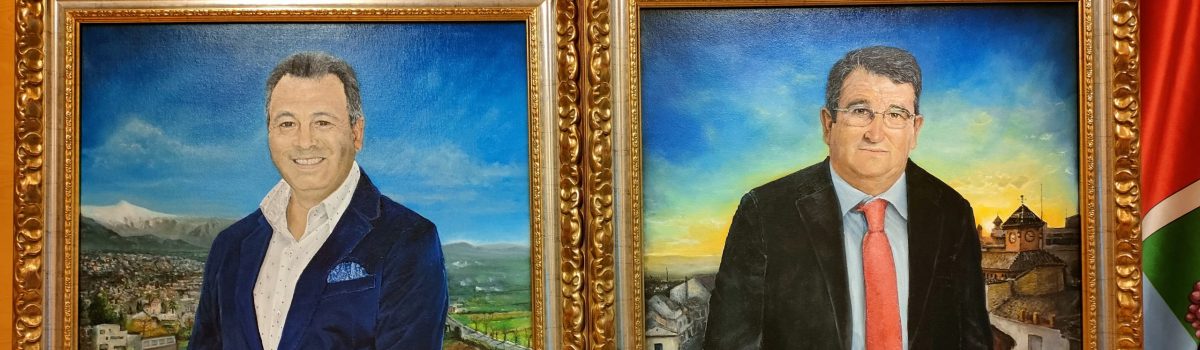 Los retratos de Mariano Molina y Plácido Hurtado se incorporan a la galería de los alcaldes
