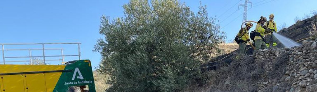 Sofocado un pequeño incendio en una zona de monte próxima a la calle Suecia de Huétor Vega