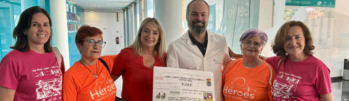 Huétor Vega y Héroes hasta la Médula entregan más de 4000 euros al Áula de investigación contra la leucemia infantil