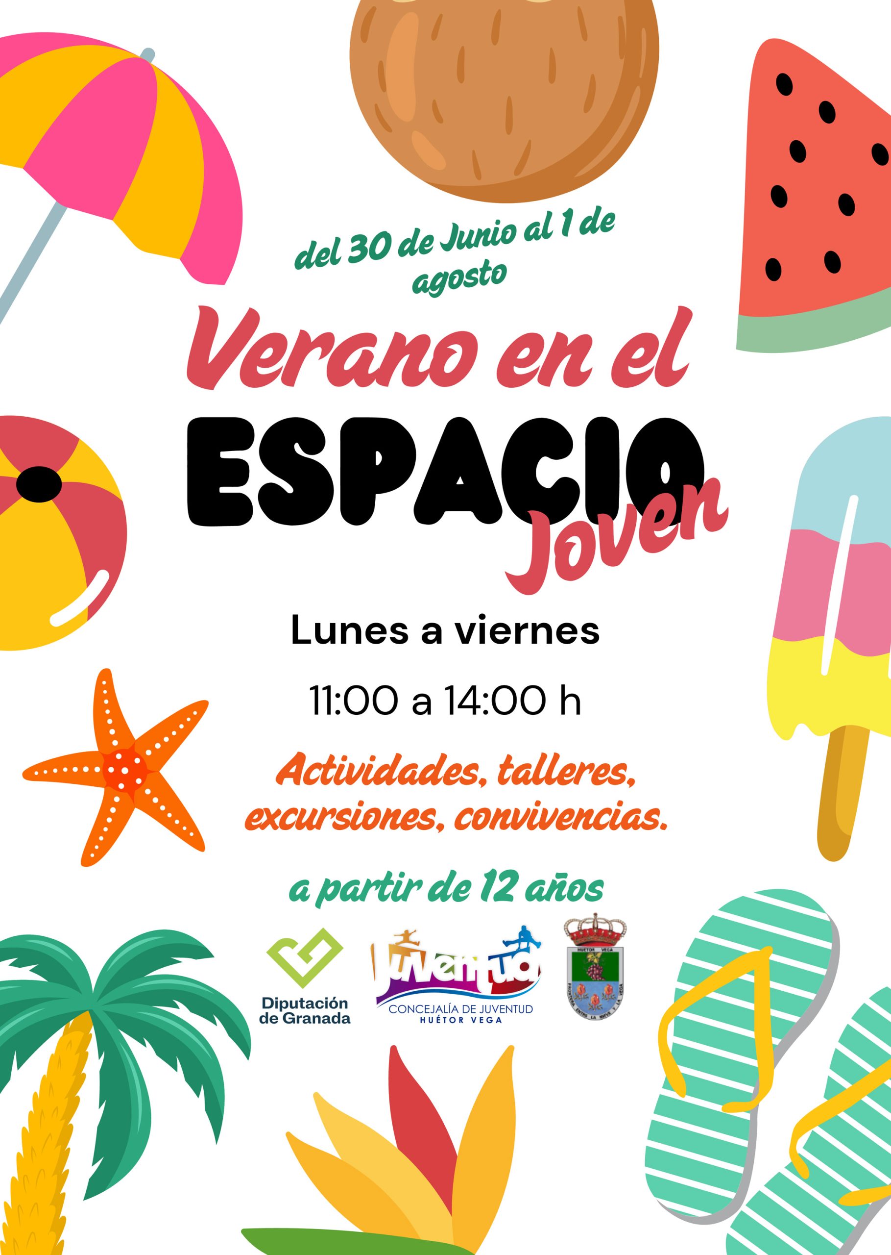 Programa actividades verano 2025 en Huétor Vega